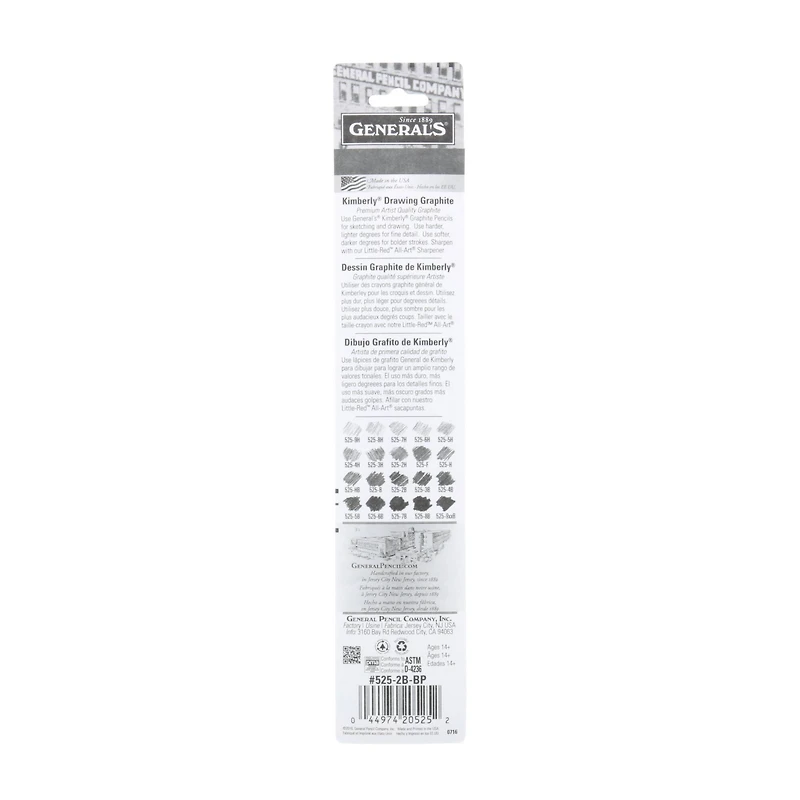 General's® Kimberly® 2B Graphite Drawing Pencil Set, 2ct.