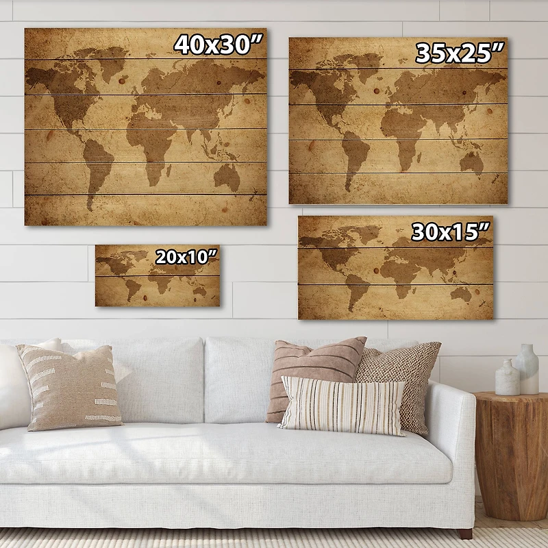 Designart - Ancient Map of The World V