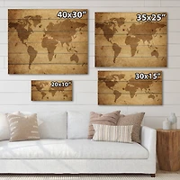 Designart - Ancient Map of The World V