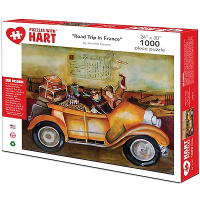 Hart Puzzles Road Trip in France by Jennifer Garant 1,000 Piece Jigsaw Puzzle
