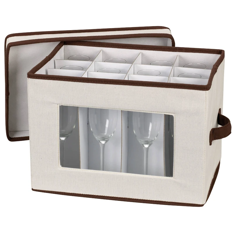Household Essentials Champagne Glassware Storage Box