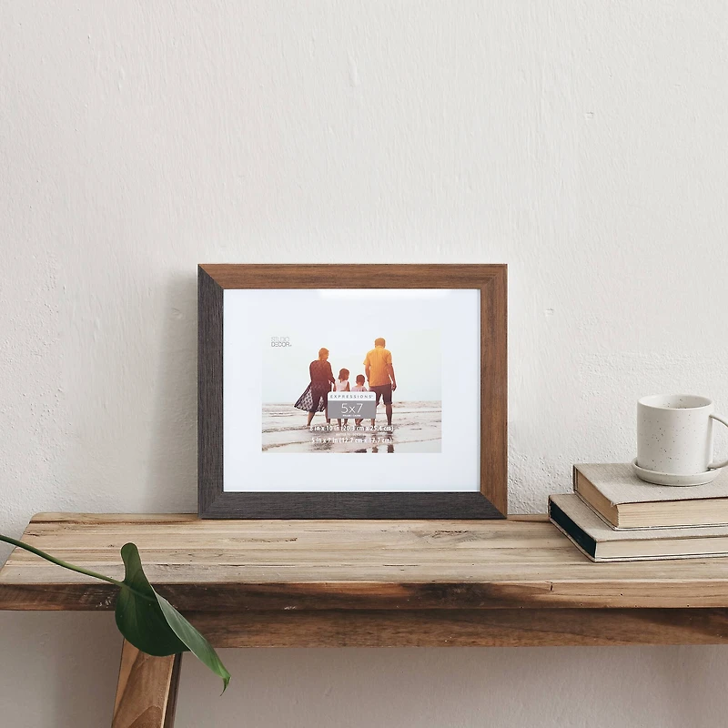 Expressions™ 5" x 7" Brown & Black Frame with Mat by Studio Décor®