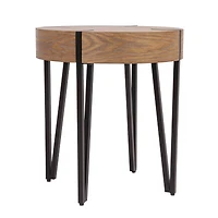 Hello Honey® 22" Astoria Wood End Table with Metal Hairpin Legs
