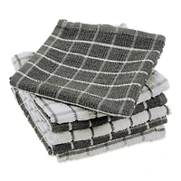 DII® Gray Combo Windowpane Dishcloths, 6ct.