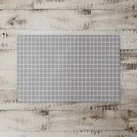 White Lines on Gray Floor Mat