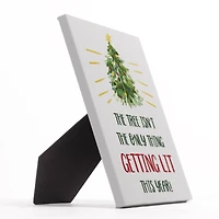 Getting Lit Xmas Tree 8x10 Tabletop Canvas