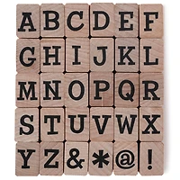 6 Pack: Large Uppercase Alphabet Wood Stamp Set by Recollections™