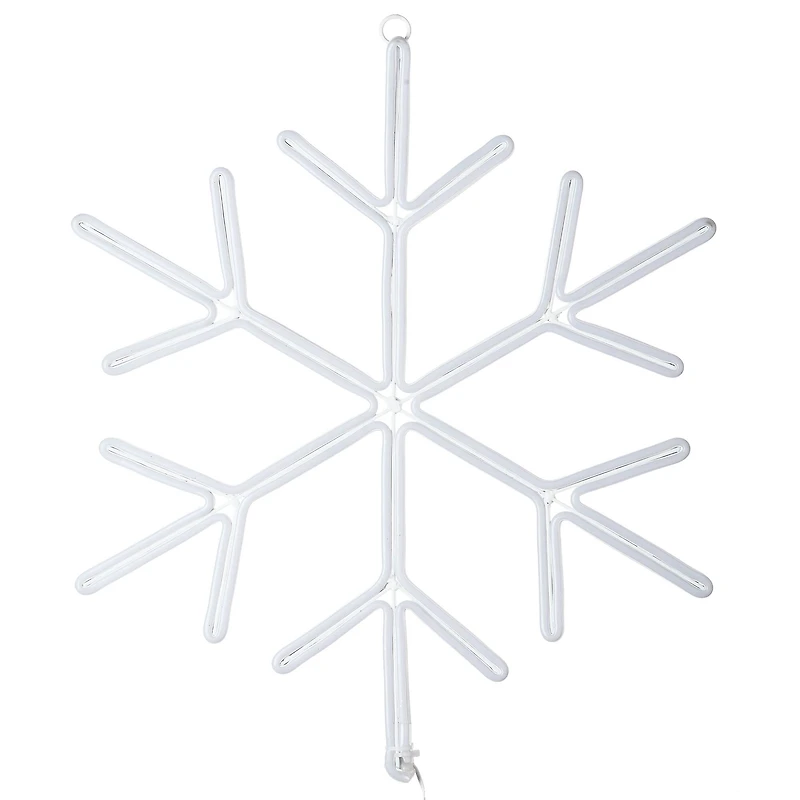 18" Neon Style Lighted Snowflake Wall Accent