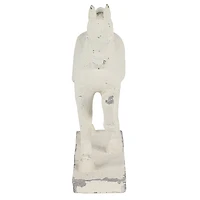 14" White Fiberglass Vintage Horse Sculpture