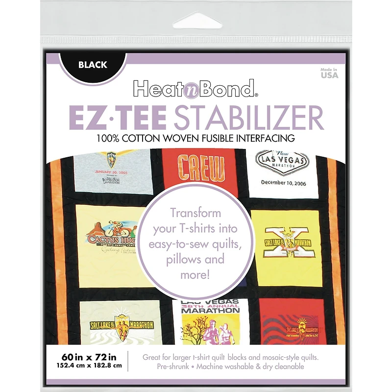 HeatnBond EZ-TEE Black Woven Fusible Stabilizer, 60" x 72"