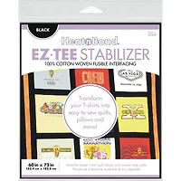 HeatnBond EZ-TEE Black Woven Fusible Stabilizer, 60" x 72"