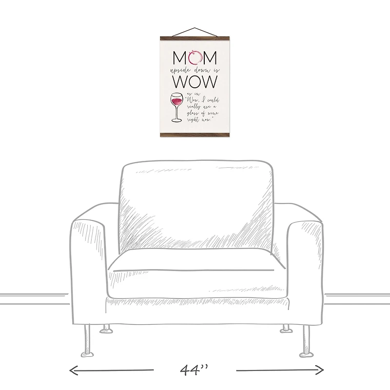 Mom Deserves Some Wine Teak Hanging Canvas
