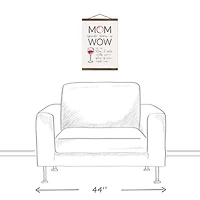Mom Deserves Some Wine Teak Hanging Canvas