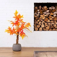 3ft. Deluxe Potted Artificial Autumn Maple Tree