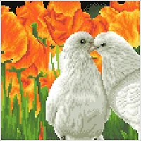 Diamond Dotz® Kissing Doves Diamond Painting Kit