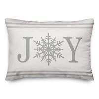 Joy Snowflake 14x20 Throw Pillow