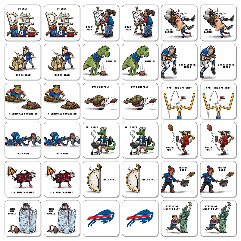 Buffalo Bills Licensed Memory Match Game
