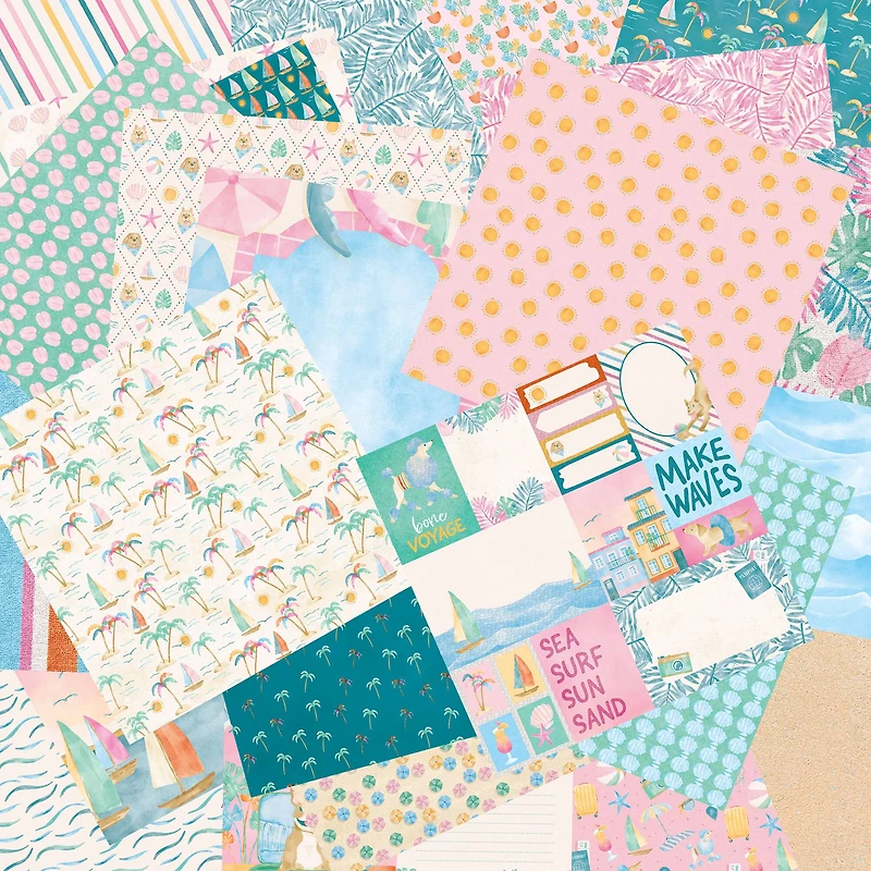 Craft Smith 12" x 12" Jet Set Joy Paper Pad, 48 Sheets