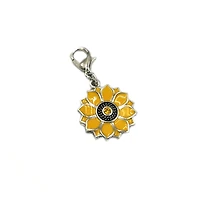 Charmalong™ Yellow & Rhodium Sunflower Charm by Bead Landing™ 