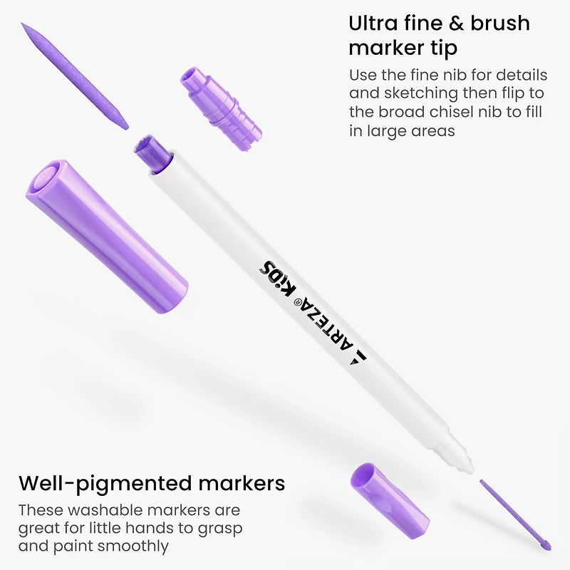 Arteza® Kids Washable Markers with Dual Tips, 24 ct.