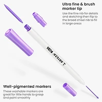 Arteza® Kids Washable Markers with Dual Tips, 24 ct.