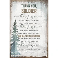 Thank You Soldier Inspirational Wood Plaque