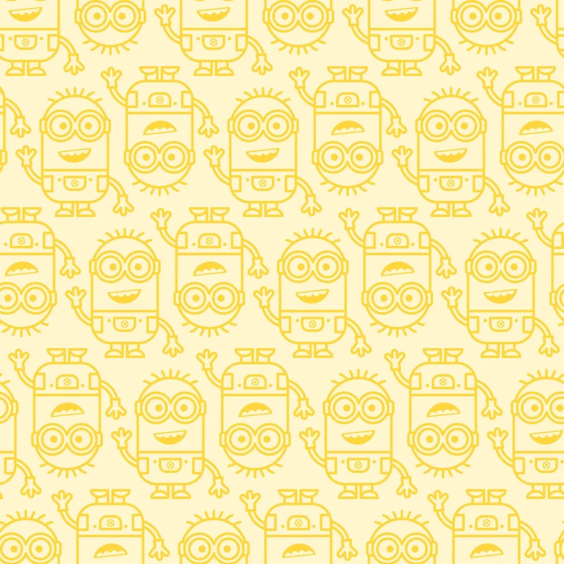 RoomMates Minions Line Art Yellow Peel & Stick Wallpaper