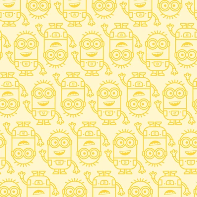 RoomMates Minions Line Art Yellow Peel & Stick Wallpaper