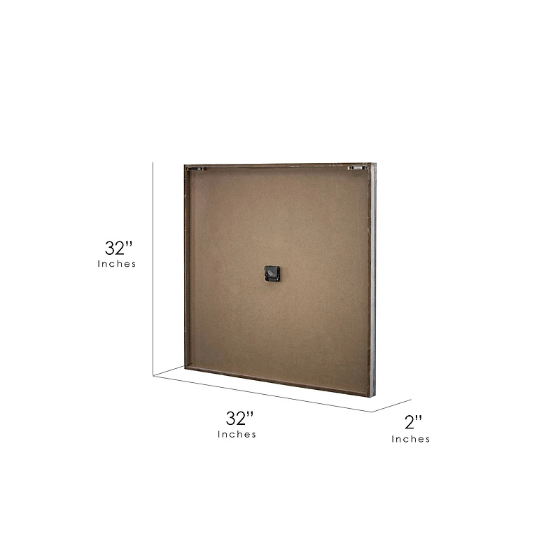 Whitewashed Wood Oversize Wall Clock 32"