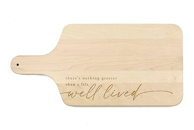Life Well Lived 17" x 8" Maple Paddle Cutting Board
