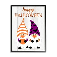 Stupell Industries Happy Halloween Seasonal Gnomes Framed Giclee Art
