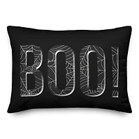 Boo Spiderweb Throw Pillow