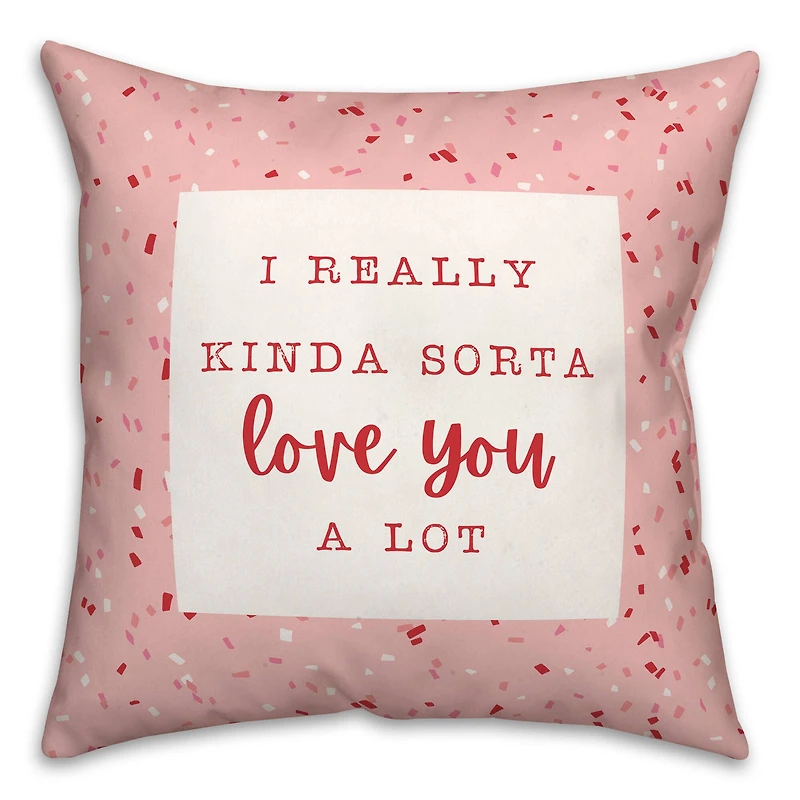 Really Love You Confetti Throw Pillow