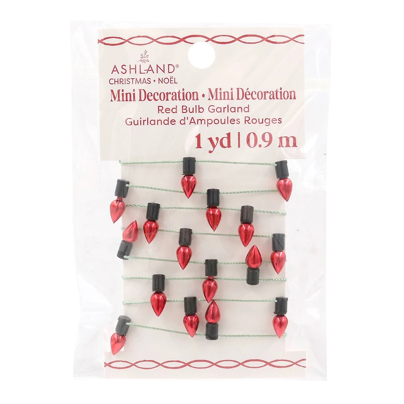 Mini Red Bulb Garland by Ashland®