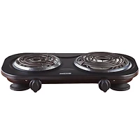 Brentwood Black 1,500 Watt Double Electric Burner