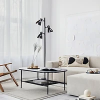 Simple Designs 64" Metal 3-Light Tree Floor Lamp