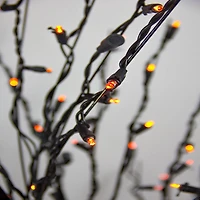 9ft. Orange LED Lighted Halloween Cascade Twig Tree