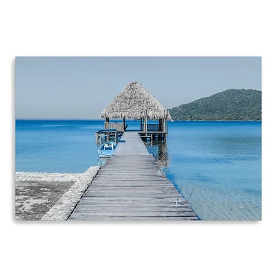 Blue Cabin Canvas Giclee