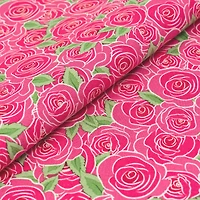SINGER Packed Pink Roses Cotton Fabric
