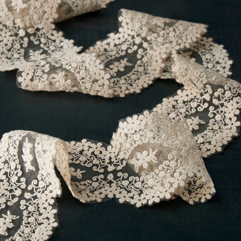 2" x 2yd. Lace Floral Ribbon by Celebrate It®