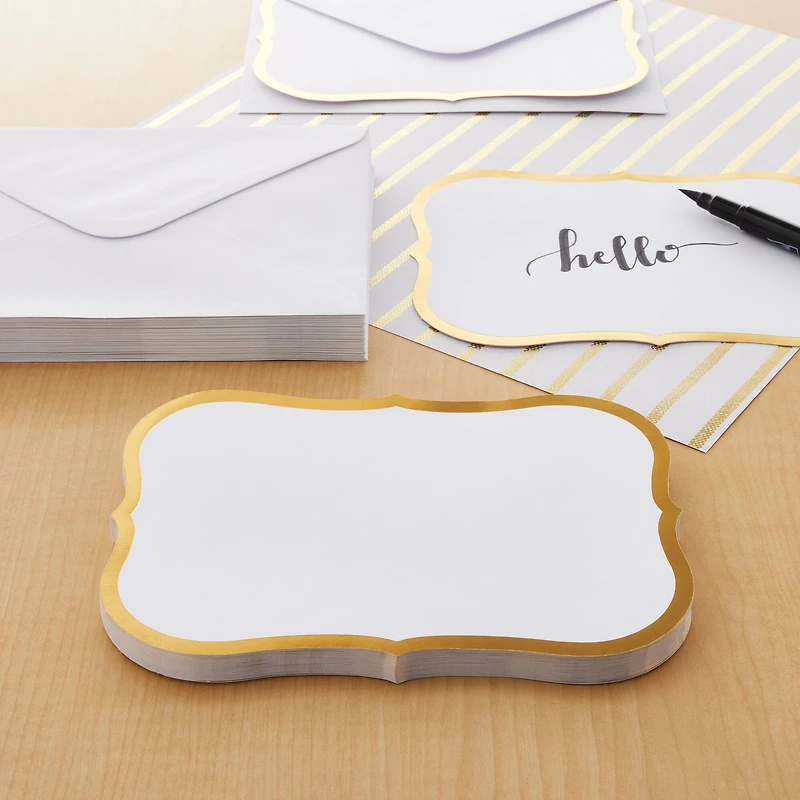 Gold Trim Shield Cards with Envelopes by Recollections™