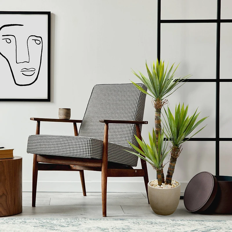 4.5ft. Yucca Tree in Sandstone Planter