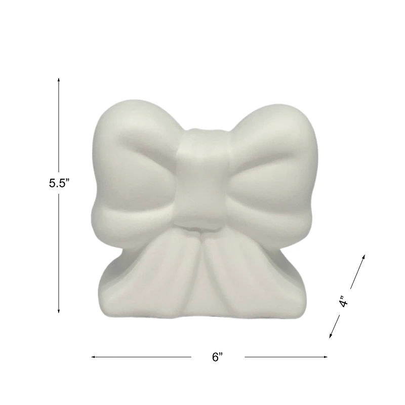 6" DIY Ceramic Bow Figurine by Make Market®