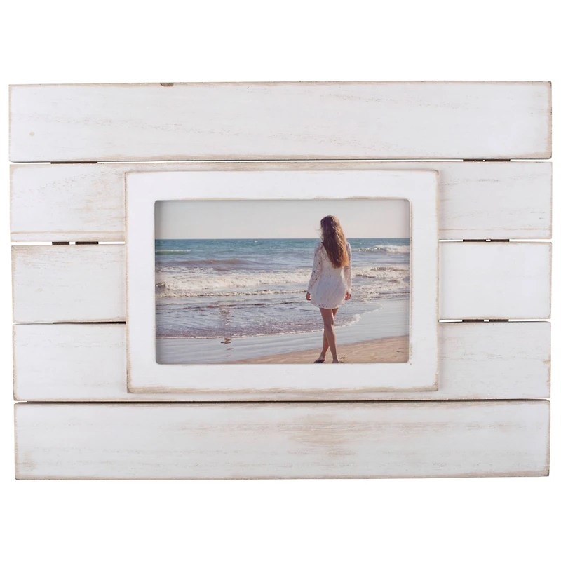 DII® White Shiplap 4" x 6" Picture Frame