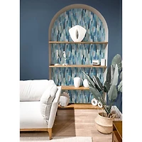 RoomMates Blue & Green Brushstroke Peel & Stick Wallpaper