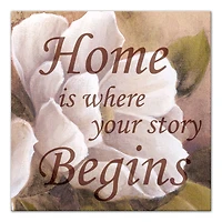 Home Is Where Your Story Begins 16" x 16" Canvas Wall Art