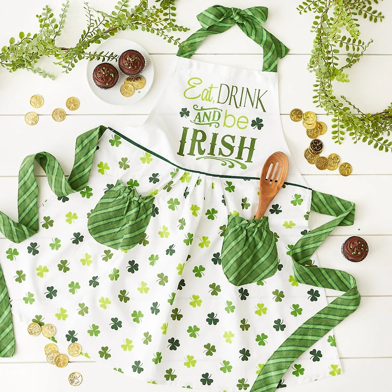 DII® Eat Drink and Be Irish Skirt Apron