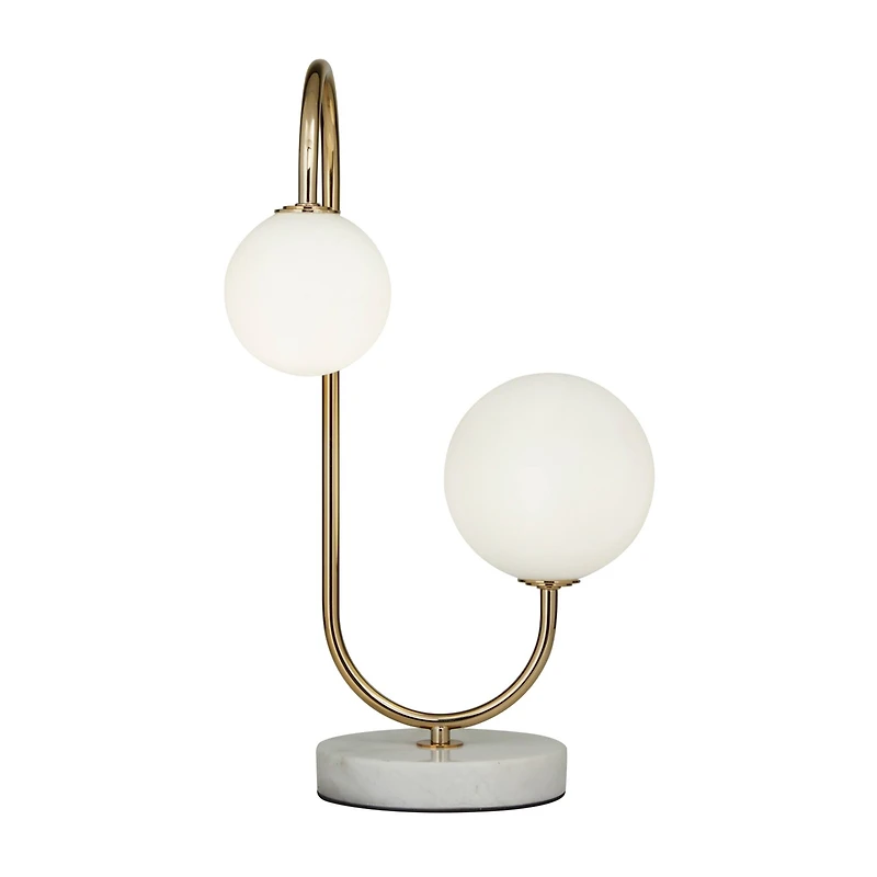 Gold Metal Contemporary Abstract Table Lamp, 10" x 11" x 18"
