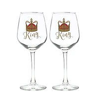 12oz. King & King Wine Glass Set