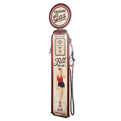 American Art Décor™ 60.5" Fill 'Er Up Full Service Premium Gas Pump Plaque Wall Décor